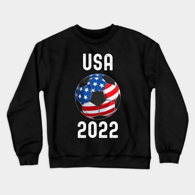 USA Flag American Soccer 2022 Pride Proud Support Squad Crewneck Sweatshirt by KhanhVan